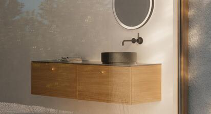 Waschbecken und Unterschrank